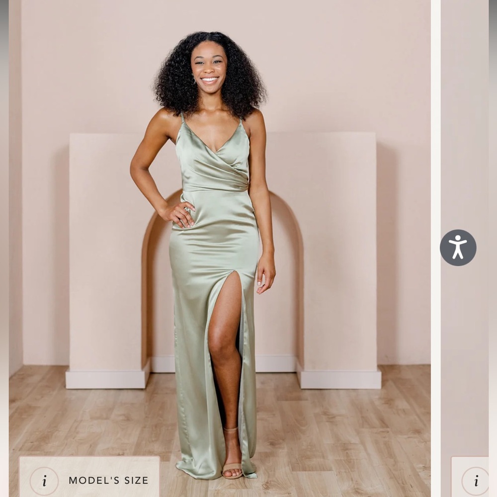 REVELRY - Rava Style - Bridesmaids Dress - Satin - Silver Sage